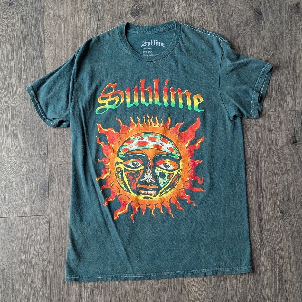 Sublime Graphic Tee Classic Logo With Set List On Back